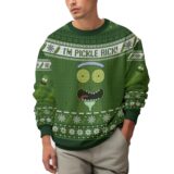 Hooktab Rick And Morty I'm Pickle Rick Ugly Christmas Sweater