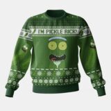 Hooktab Rick And Morty I'm Pickle Rick Ugly Christmas Sweater