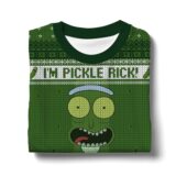 Hooktab Rick And Morty I'm Pickle Rick Ugly Christmas Sweater