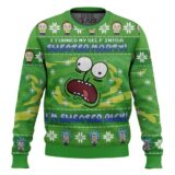 Hooktab Rick And Morty I'm Sweater Ugly Christmas Sweater