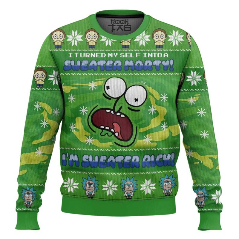 Hooktab Rick And Morty I'm Sweater Ugly Christmas Sweater Hooktab Rick And Morty I'm Sweater Ugly Christmas Sweater
