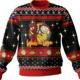 Hooktab Rick And Morty In Deadpool Multiverse Ugly Christmas Sweater