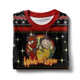 Hooktab Rick And Morty In Deadpool Multiverse Ugly Christmas Sweater