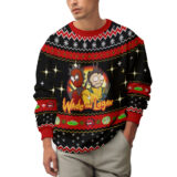 Hooktab Rick And Morty In Deadpool Multiverse Ugly Christmas Sweater