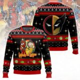 Hooktab Rick And Morty In Deadpool Multiverse Ugly Christmas Sweater