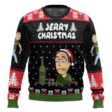 Hooktab Rick And Morty Jerry Christmas Ugly Christmas Sweater
