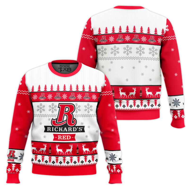Hooktab Rickards Red Beer Ugly Christmas Sweater Hooktab Rickards Red Beer Ugly Christmas Sweater