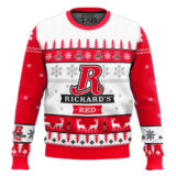 Hooktab Rickards Red Beer Ugly Christmas Sweater