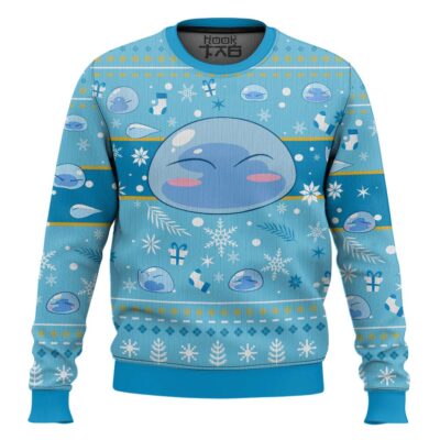 Hooktab Rimuru Slime That Time I Got Reincarnated As A Slime Ugly Christmas Sweater