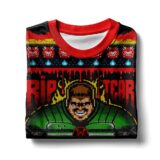 Hooktab Rip And Tear Doom Ugly Christmas Sweater