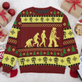 Hooktab Robot Evolution Sheldon Cooper The Big Bang Theory Ugly Christmas Sweater