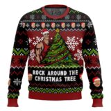 Hooktab Rock Around The Xmas Tree WWE Ugly Christmas Sweater