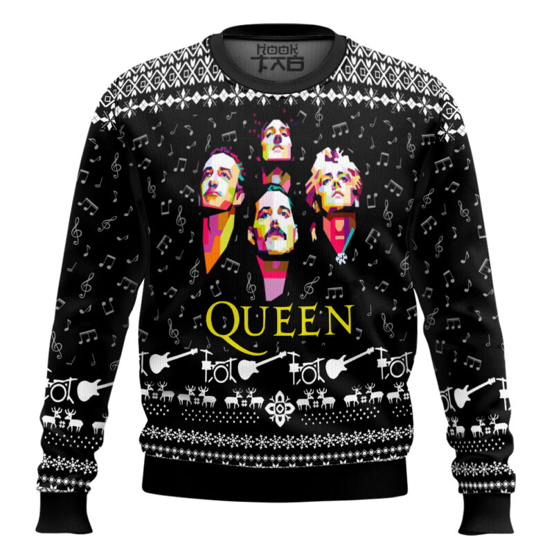 Hooktab Rock Christmas Queen Ugly Christmas Sweater