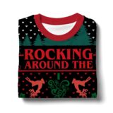 Hooktab Rocking Around The Upside Down Stranger Things Ugly Christmas Sweater