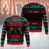 Hooktab Rocking Around The Upside Down Stranger Things Ugly Christmas Sweater