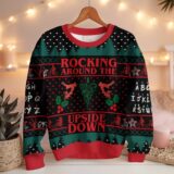 Hooktab Rocking Around The Upside Down Stranger Things Ugly Christmas Sweater