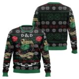 Hooktab Roll Initiative Dungeons & Dragons Ugly Christmas Sweater