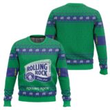 Hooktab Rolling Rock Extra Pale Ugly Christmas Sweater