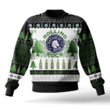 Hooktab Rolling Rock Premium Beer Ugly Christmas Sweater