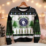 Hooktab Rolling Rock Premium Beer Ugly Christmas Sweater