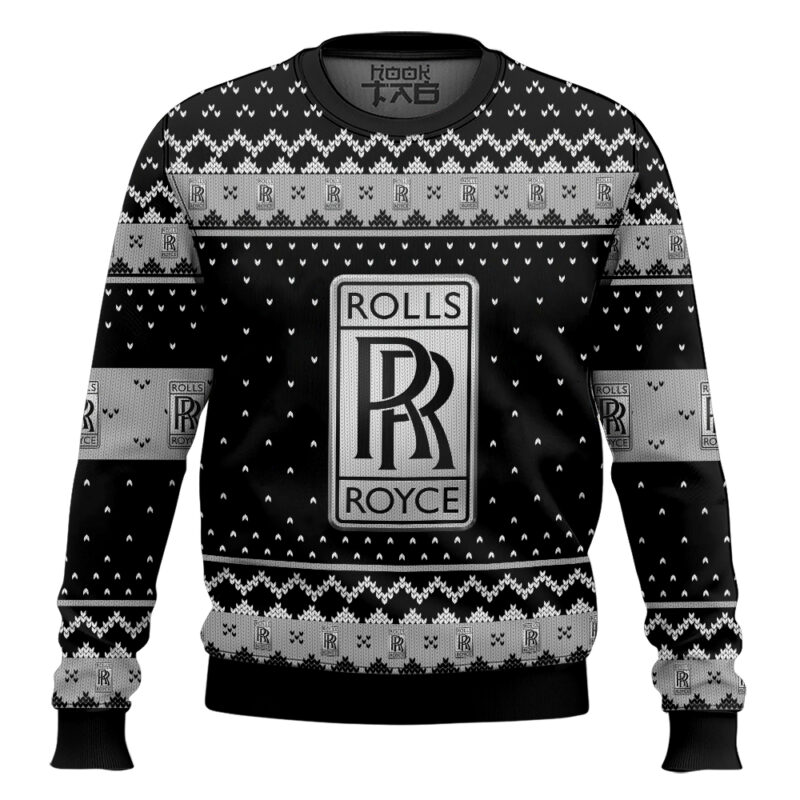 Hooktab Rolls-royce Ugly Christmas Sweater