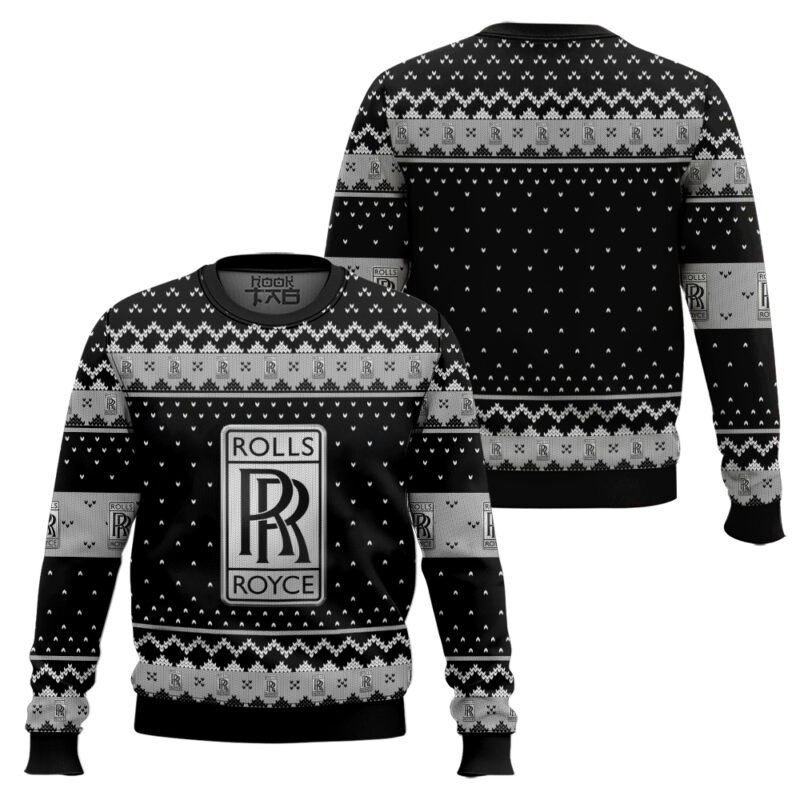 Hooktab Rolls-royce Ugly Christmas Sweater Hooktab Rolls-royce Ugly Christmas Sweater