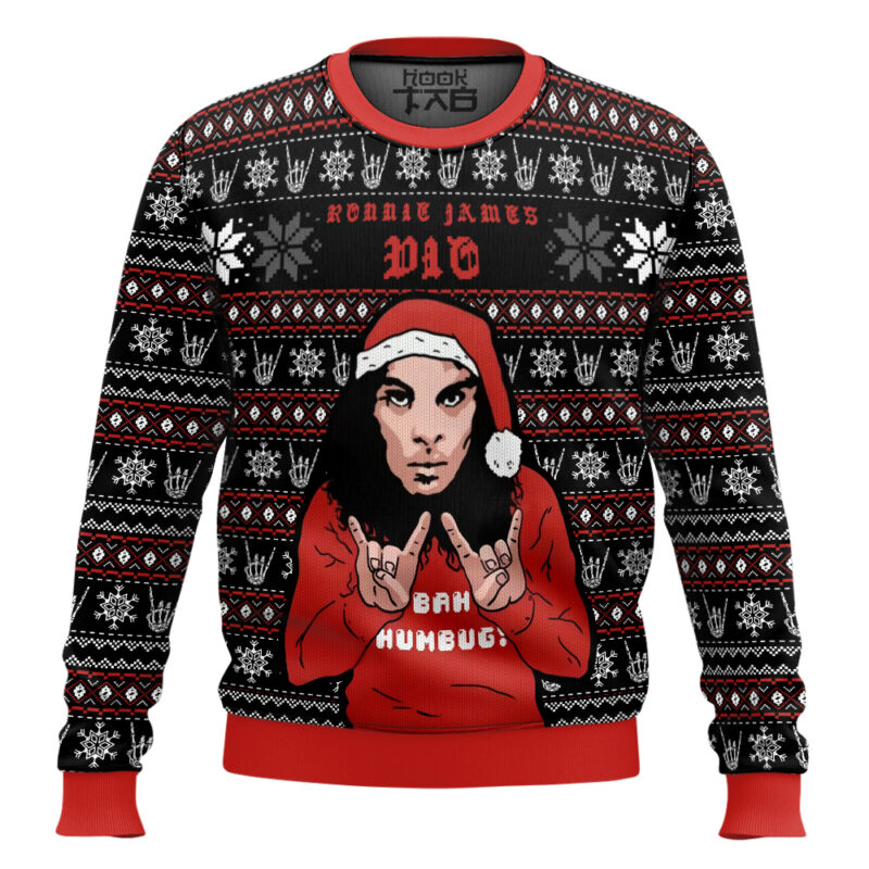 Hooktab Ronnie James Dio Ugly Christmas Sweater