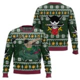 Hooktab Roronoa Zoro One Piece Ugly Christmas Sweater