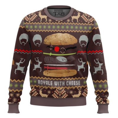 Hooktab Royale With Cheese Pulp Fiction Ugly Christmas Sweater