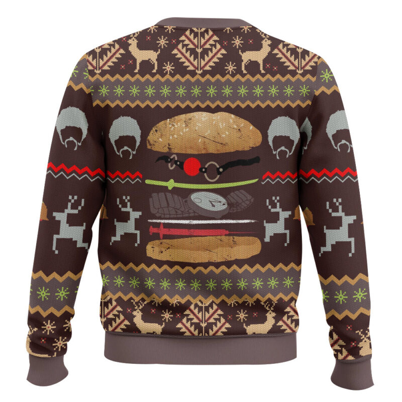 Hooktab Royale With Cheese Pulp Fiction Ugly Christmas Sweater Hooktab Royale With Cheese Pulp Fiction Ugly Christmas Sweater