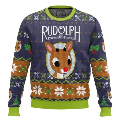 Hooktab Rudolph The Red-nosed Reindeer Ugly Christmas Sweater