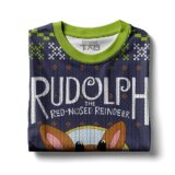 Hooktab Rudolph The Red-nosed Reindeer Ugly Christmas Sweater