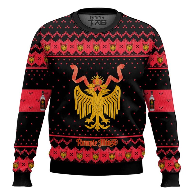 Hooktab Rumple Minze Peppermint Liquor Ugly Christmas Sweater
