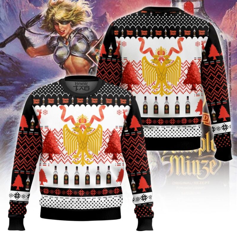 Hooktab Rumple Minze Peppermint Schnapps Ugly Christmas Sweater Hooktab Rumple Minze Peppermint Schnapps Ugly Christmas Sweater