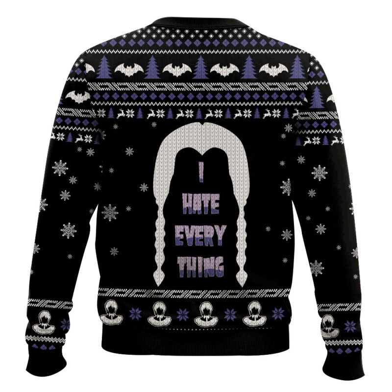 Hooktab Sad Girl Club Wednesday Ugly Christmas Sweater Hooktab Sad Girl Club Wednesday Ugly Christmas Sweater