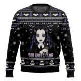 Hooktab Sad Girl Club Wednesday Ugly Christmas Sweater