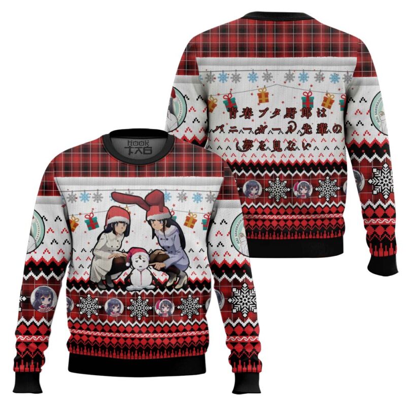 Hooktab Sad Snowman Rascal Does Not Dream Of Bunny Girl Senpai Ugly Christmas Sweater Hooktab Sad Snowman Rascal Does Not Dream Of Bunny Girl Senpai Ugly Christmas Sweater