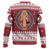 Hooktab Saint Benedict Medal Ugly Christmas Sweater