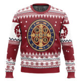 Hooktab Saint Benedict Medal Ugly Christmas Sweater