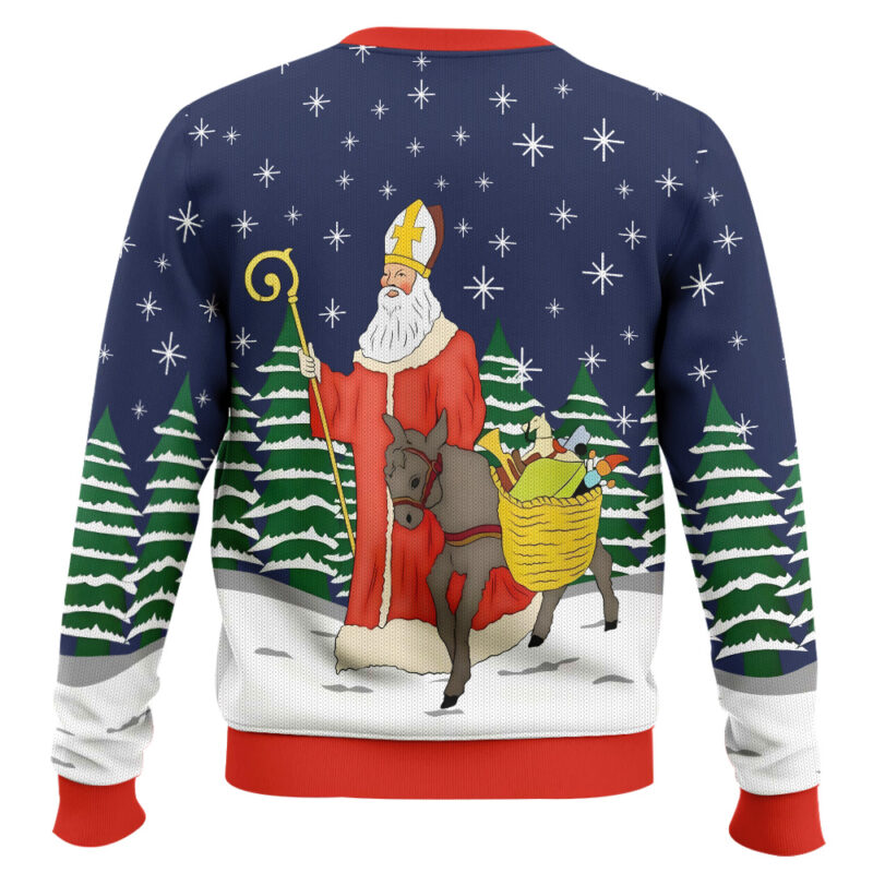 Hooktab Saint Nicholas Ugly Christmas Sweater Hooktab Saint Nicholas Ugly Christmas Sweater