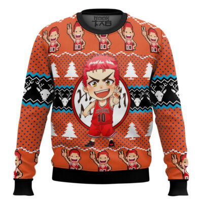 Hooktab Sakuragi Hanamichi Slam Dunk Ugly Christmas Sweater