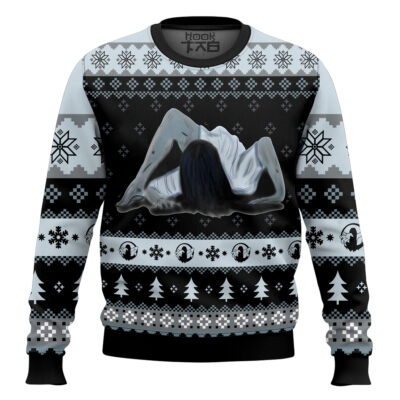 Hooktab Samara Comes To You The Ring Ugly Christmas Sweater