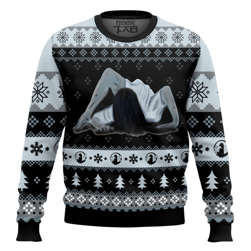 Hooktab Samara Comes To You The Ring Ugly Christmas Sweater
