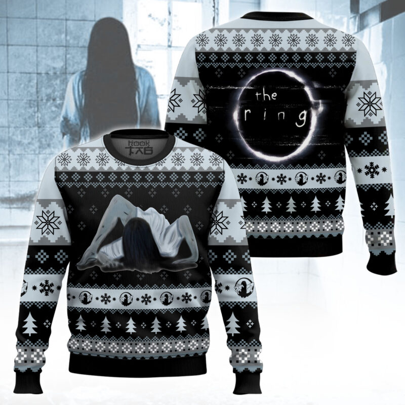 Hooktab Samara Comes To You The Ring Ugly Christmas Sweater Hooktab Samara Comes To You The Ring Ugly Christmas Sweater