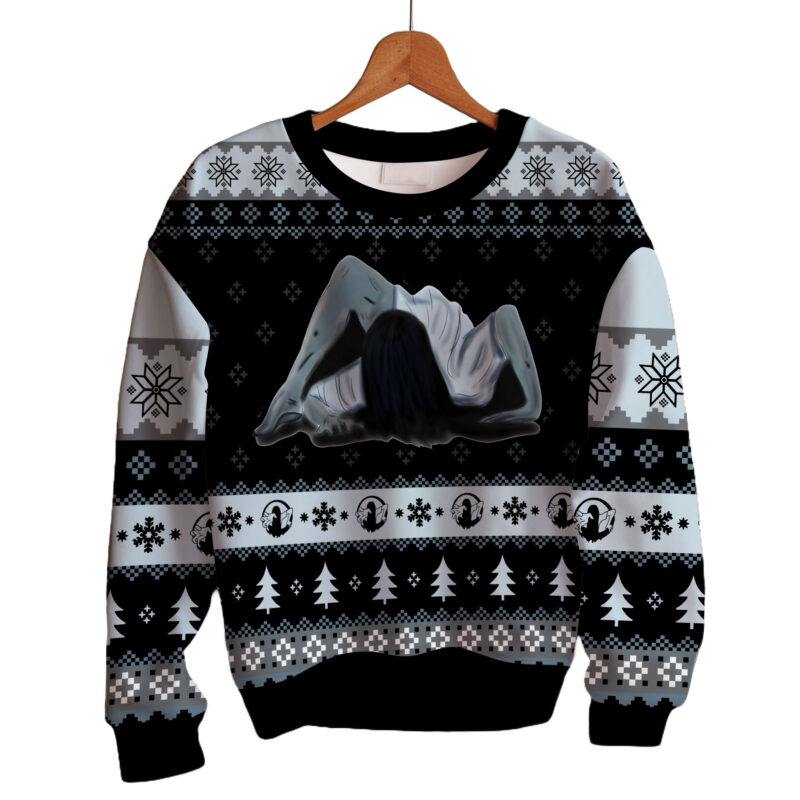 Hooktab Samara Comes To You The Ring Ugly Christmas Sweater Hooktab Samara Comes To You The Ring Ugly Christmas Sweater