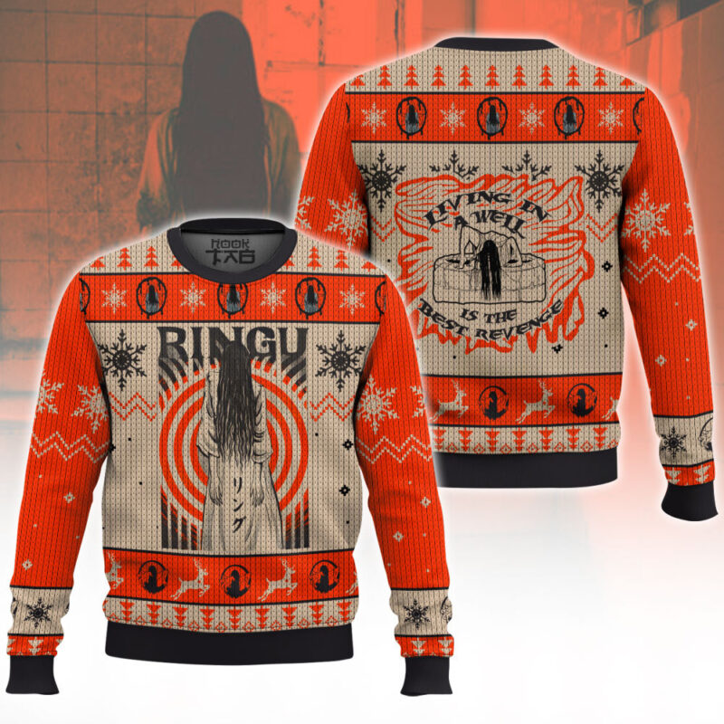 Hooktab Samara Morgan The Ring Ugly Christmas Sweater Hooktab Samara Morgan The Ring Ugly Christmas Sweater