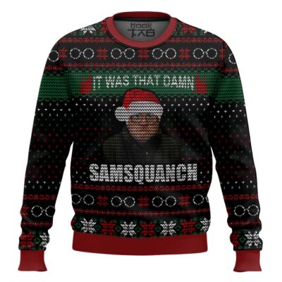 Hooktab Samsquanch Trailer Park Boys Ugly Christmas Sweater