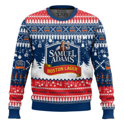 Hooktab Samuel Adams Boston Lager Ugly Christmas Sweater