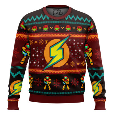 Hooktab Samus Metroid Ugly Christmas Sweater