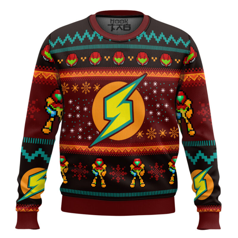 Hooktab Samus Metroid Ugly Christmas Sweater Hooktab Samus Metroid Ugly Christmas Sweater